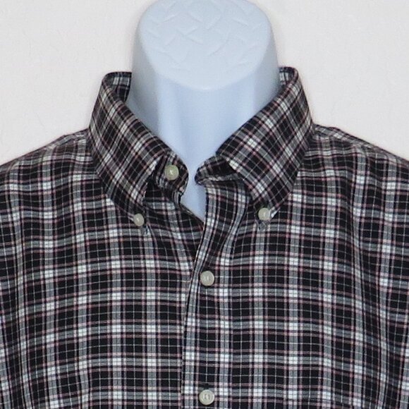 Jos. A. Bank* Men's Long Sleeve Button Down Curved Hem Plaid Dress Shirt~ Large - Picture 9 of 9